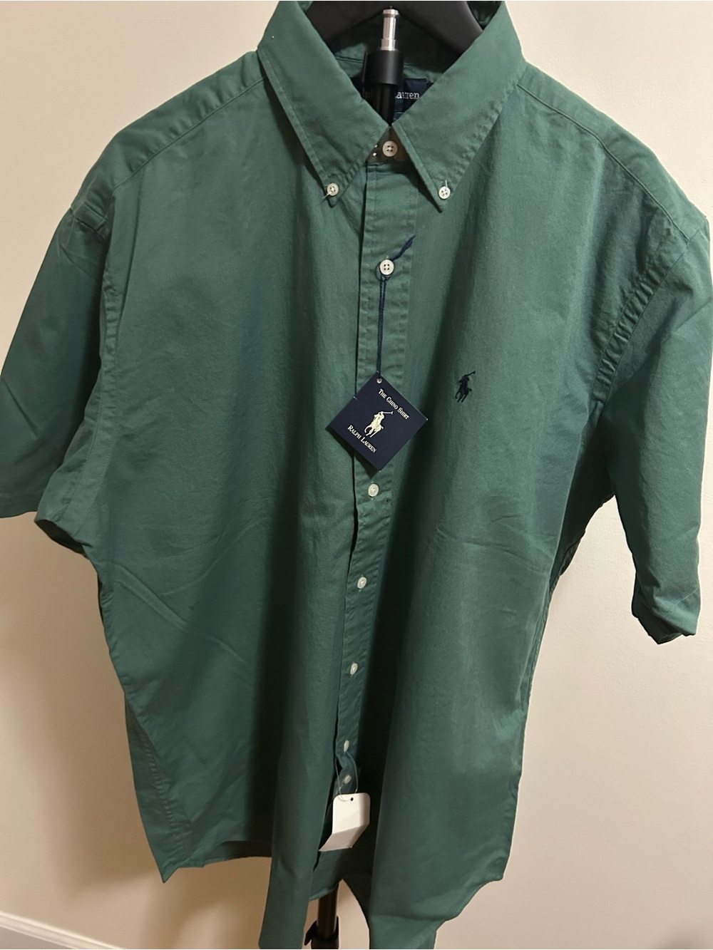 Ralph Lauren Forest Green Short-Sleeve Button-Down Shirt
